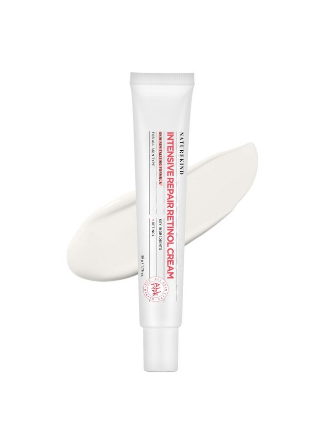 NATUREKIND Repair Retinol Cream, Liposomal Retinol 0.1%, Bakuchiol, Retinal, niacinamide, Anti Aging for Face, Eye, Fine Lines & Wrinkles Treatment, Pure Vitamin A, Korean Skincare, 50g, 1.76 oz.