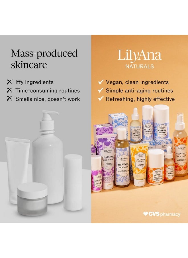 LilyAna Naturals Face and Neck Moisturizer for Women and Men - Moisturizer Face and Neck Cream for Dry Skin and Dark Spot Brightening - Rose and Pomegranate Extracts - 1.7oz