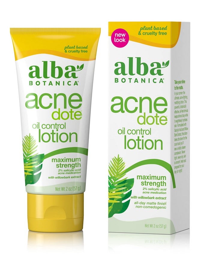 Alba Botanica Acnedote Maximum Strength Oil Control Lotion, 2 Oz