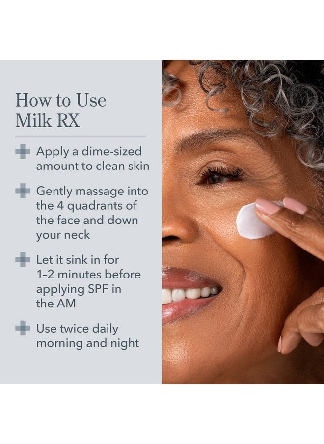 Beekman 1802 Milk RX Advanced Better Aging Face Cream - Goat Milk Protein Exosomes & Polypeptide Facial Moisturizer - Doctor Formulated for Collagen Boosting & Skin Firming - Fragrance Free