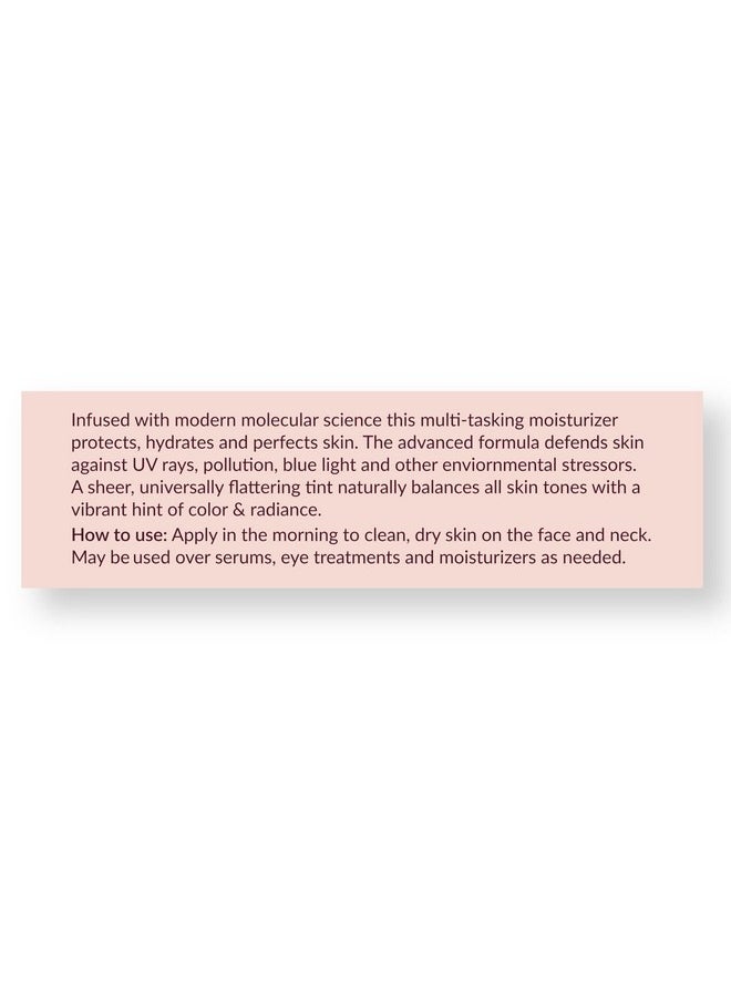 AVYA SPF 40 Sheer Tinted Moisturizer with Hyaluronic Acid & Green Chai - Advanced Ayurvedic Skincare Treatment for Balanced and Brighter Skin/Fair & Light Skintones Shade #1 (0.34oz/10ml)