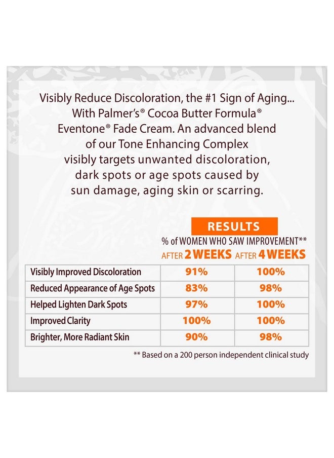 Palmer's Cocoa Butter Formula Eventone Fade Cream, Anti-Dark Spot Fade Cream with Vitamin E and Niacinamide, Helps Reduce Dark Spots & Age Spots, 2.7 Ounce