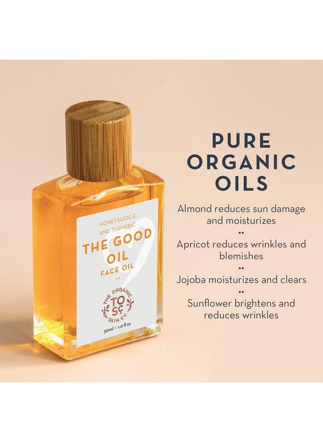 Skin Glow Serum for Face Care - Gua Sha Oil for Glowing Skin with Turmeric Oil for Face Dark Spots Fine Lines & Wrinkles - Hydrating Face Oil for Women's Vegan Organic Skin Care (30mL)