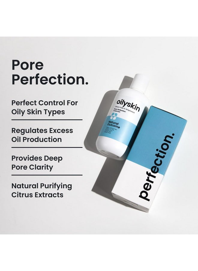 natural outcome Oily Skin Cleanser | Oil Control Daily Face Wash | Pore Hydrating Non-Greasy Cleansing Gel with Purifying Citrus Extracts for Oily Skin Types | Sulfate & Cruelty Free | 8 oz