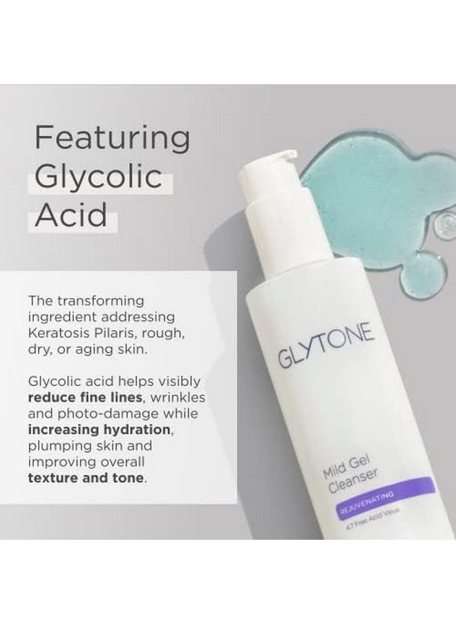 Glytone Mild Gel Cleanser - Exfoliating Face Wash for Normal to Combination Skin - With 4.7% Pure Glycolic Acid - Vegan & Fragrance-Free - 6.7 fl. oz.