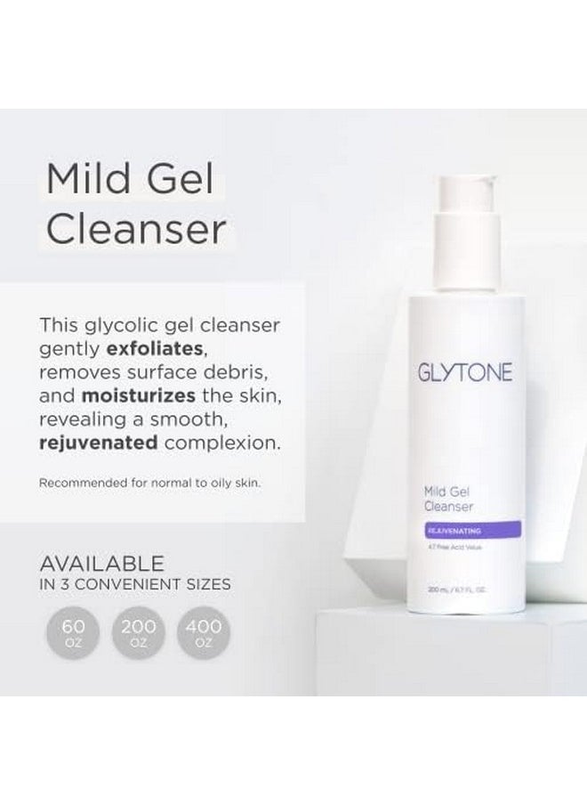 Glytone Mild Gel Cleanser - Exfoliating Face Wash for Normal to Combination Skin - With 4.7% Pure Glycolic Acid - Vegan & Fragrance-Free - 6.7 fl. oz.