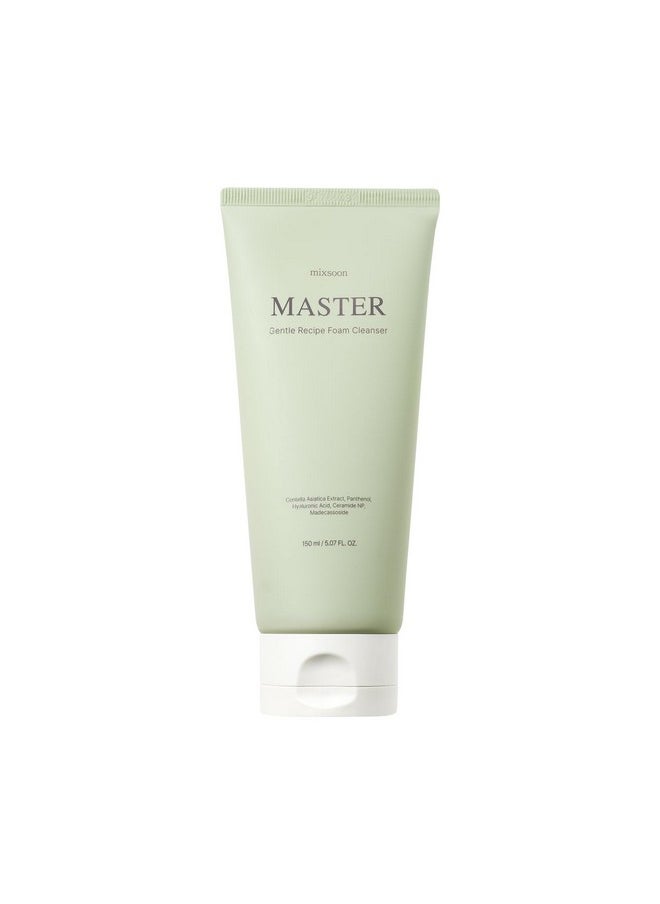 mixsoon] Master Gentle Recipe Foam Cleanser 5.07 fl oz / 150ml | Mild Exfoliation Cleanser for Dry and Sensitive Skin that Improves Skin Texture and Sebum Care | Vegan, Cruelty Free