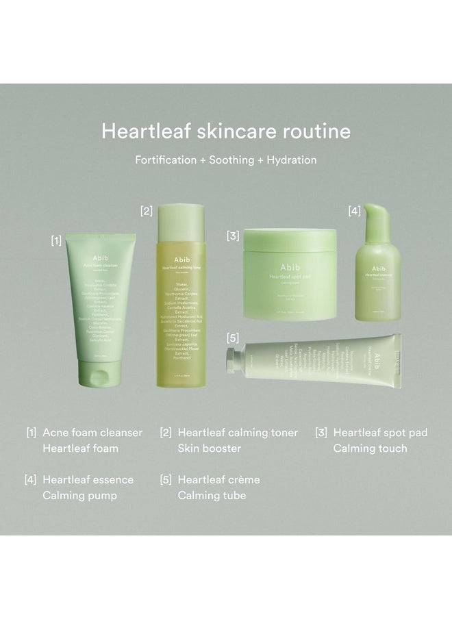 Abib Acne Foam Cleanser Heartleaf Foam 5.07 fl oz / 150 ml | Korean Mild Acidic Daily Face Wash for Acne-Prone Skin, Hydrating & Soothing with Panthenol B5, Deep Cleansing for Sensitive Skin, K-Beauty