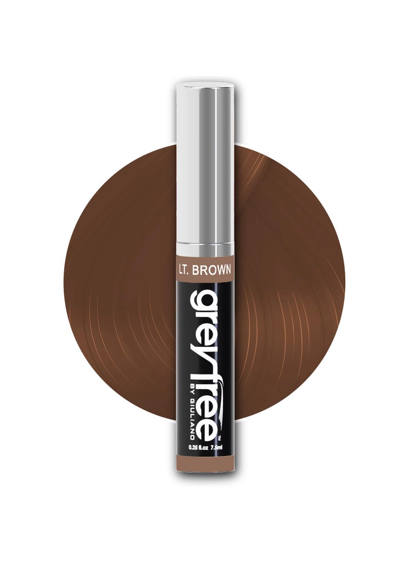 Greyfree Root touch up hair mascara temporary cover conceal gray roots hair lines eyebrows mens mustache and beards Light-Brown