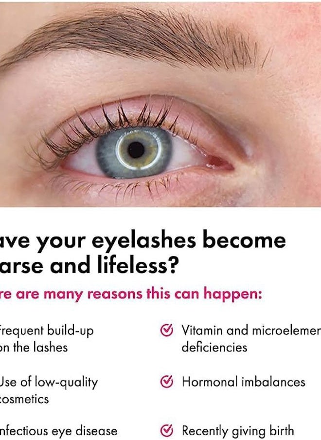 TOPLASH Eyelash Growth Serum - Innovative Formula for Longer, Thicker, Fuller Brows & Lashes - Natural, Cruelty-Free & Hypoallergenic - 0.10 fl.oz.