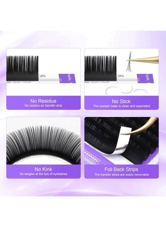 5 Trays Eyelash Extensions Individual Lashes 0.05mm C curl 11/12/13/14/15mm in 1 pack Classic Soft Natural Professional Faux Mink 16 rows