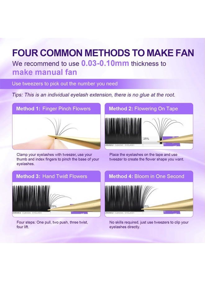 5 Trays Eyelash Extensions Individual Lashes 0.05mm C curl 11/12/13/14/15mm in 1 pack Classic Soft Natural Professional Faux Mink 16 rows