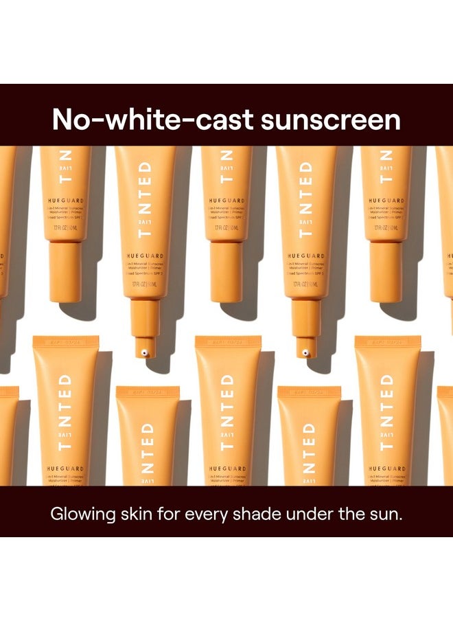 Live Tinted Hueguard® 3-in-1 Mineral Sunscreen, Moisturizer, & Primer for Face and Body - Hydrate and Protect the Skin Year Round - SPF 30 to Protect Against UVA/UVB Rays, 1.7 Fl Oz