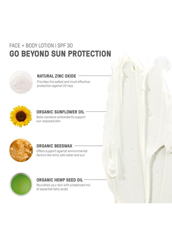 Raw Elements Face and Body Mineral Sunscreen SPF 30 Tube, Organic Sunblock Daily Protection, Non Toxic Reef Safe, Water Resistant, Cruelty Free, 3 oz (Pack of 1)