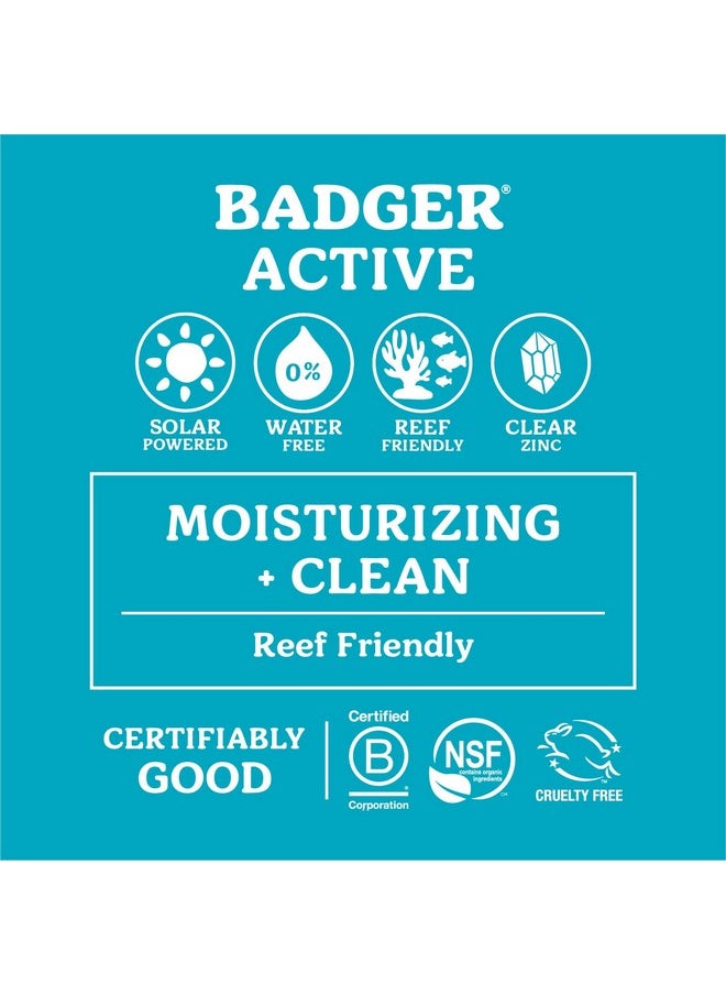 Badger Mineral Sunscreen Cream SPF 30, All Natural Sunscreen with Zinc Oxide, 98% Organic Ingredients, Reef Safe, Broad Spectrum, Water Resistant, Unscented, 2.9 fl oz