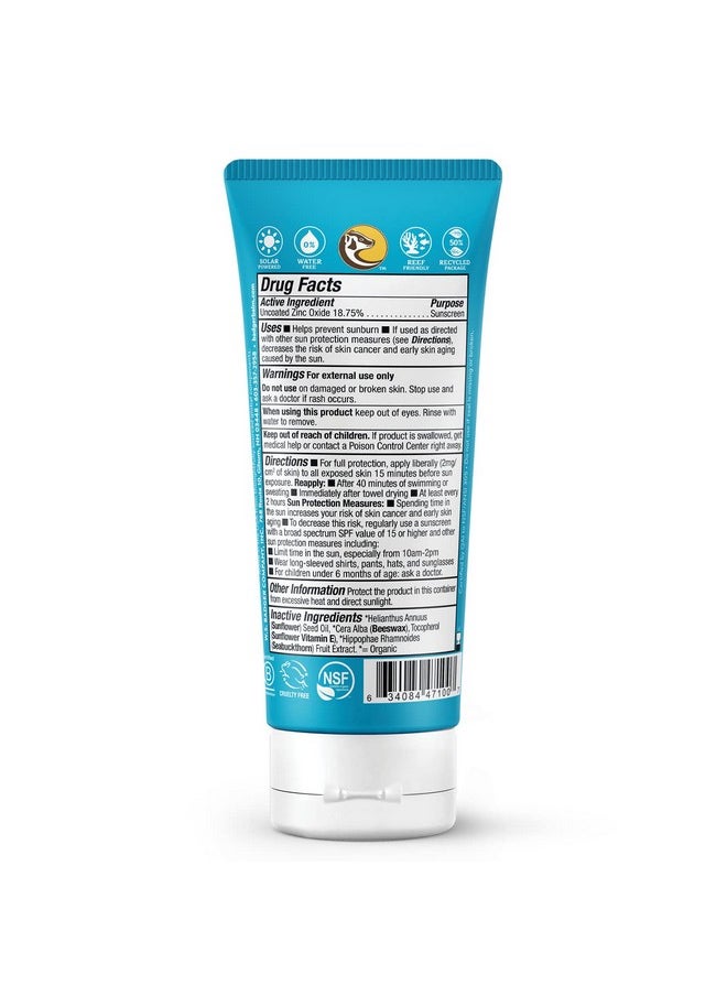 Badger Mineral Sunscreen Cream SPF 30, All Natural Sunscreen with Zinc Oxide, 98% Organic Ingredients, Reef Safe, Broad Spectrum, Water Resistant, Unscented, 2.9 fl oz