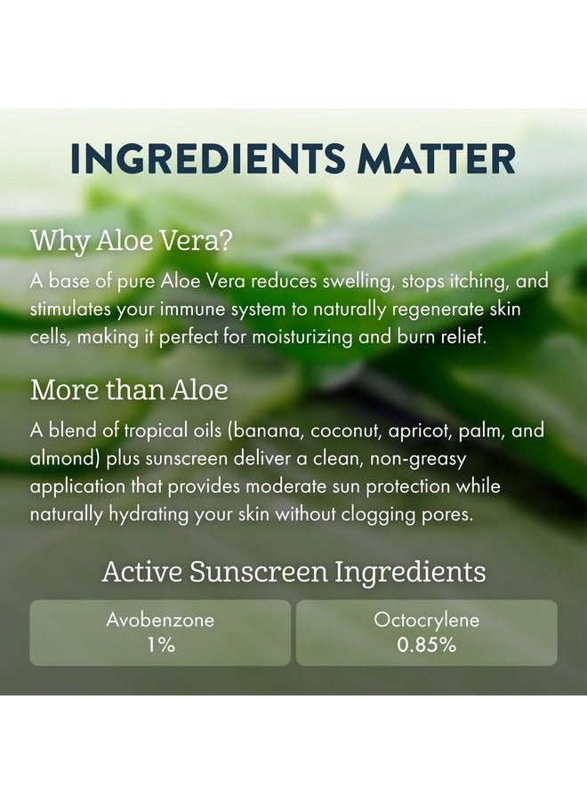 Aloe Up SPF 4 Dark Tanning Oil - Body and Face Tanning Continuous Spray for Outdoor Sun - With Sunscreen, Pure Aloe Vera, and Natural Oils - Dries Clear - Reef Friendly - Fresh Tropical Scent - 6 Oz