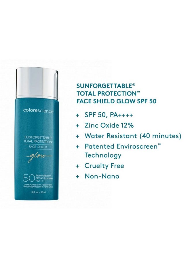 Colorescience Sunforgettable Total Protection Face Shield Glow SPF 50, Glow, 1.8 Fl Oz