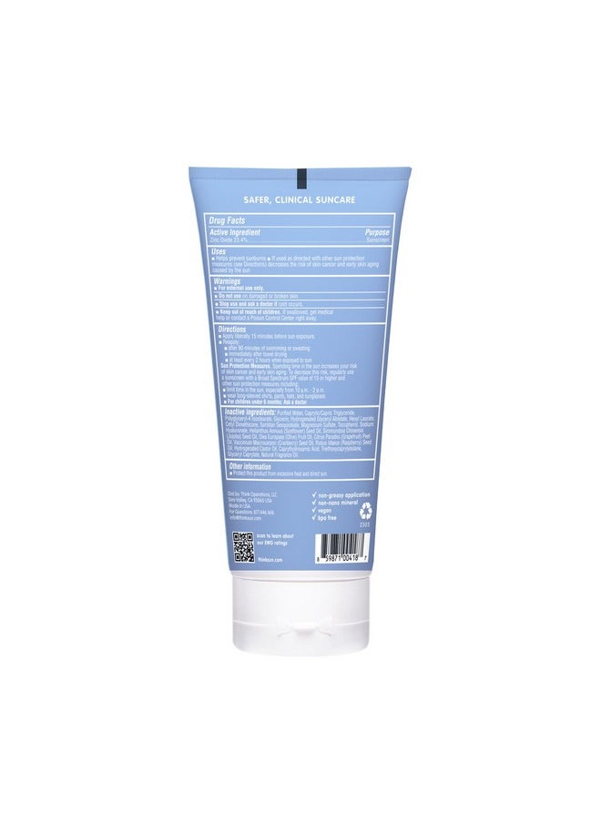 Thinksport SPF 50+ Mineral Sunscreen - Safe, Natural Sunblock for Sports & Active Use - Water Resistant Sun Cream -UVA/UVB Sun Protection - Vegan, Reef Friendly Sun Lotion, 6oz