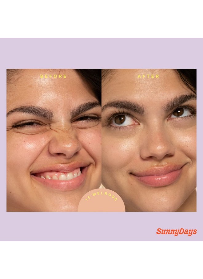 Tower 28 Beauty SunnyDays SPF 30 Tinted Mineral Sunscreen - For Sensitive Skin - 2-in-1 Facial Broad Spectrum UVA/UVB Protection + Foundation - Shade 15 MELROSE - Light with Warm Undertones, 1 Fl Oz