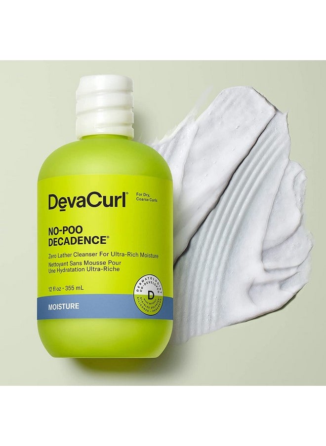 DevaCurl No-Poo Decadence Zero Lather Cleanser for Ultra-Rich Moisture, Green Oasis, 12 fl. oz.
