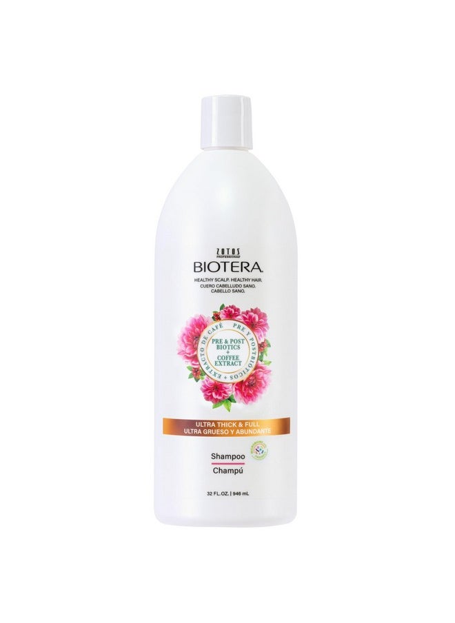 Biotera Ultra Thick & Full Shampoo | Fine or Limp Hair | Microbiome Friendly | Vegan & Animal Test Free | Paraben & Sulfate Free | Color-Safe | 32 Fl Oz