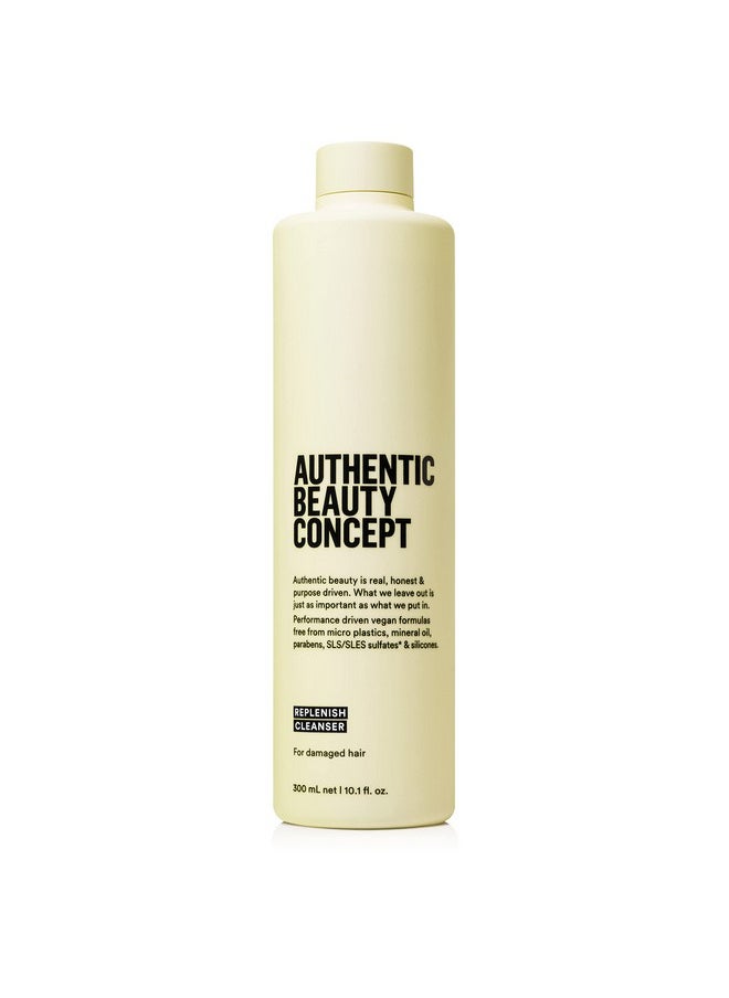 Authentic Beauty Concept Replenish Cleanser | Nourishing & Cleansing Shampoo for Damaged Hair | Strengthens Hair Fiber | Vegan & Cruelty-free | Silicone-free | 10.1 fl. oz.