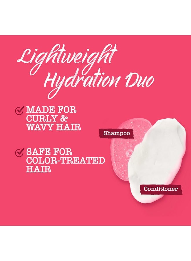 Maui Moisture Lightweight Hydration + Hibiscus Water Shampoo, Moisturizing Shampoo Softens & Quenches Wavy & Curly Hair with Aloe Vera, Vegan & Sulfate-Free Surfactants, 25.4 fl. oz