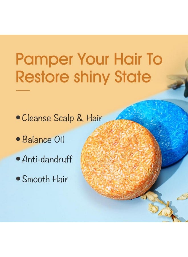LIYALAN Shampoo Bar for Hair Solid Soap(2 Pack) Rosemary and Jasmine Shampoo Bar,Deep Cleansing Hair Shampoo for Fine & Oily Hair