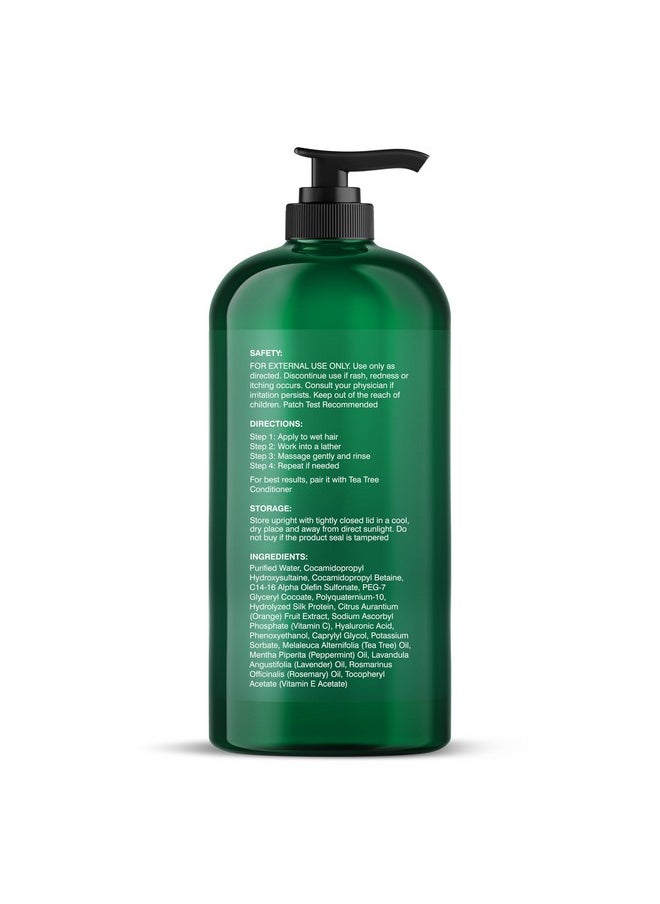 Botanic Hearth Tea Tree Shampoo, Vitamin C, Peppermint, Lavender and Rosemary Oil, Fights Dandruff and Dry Scalp, 16 fl oz