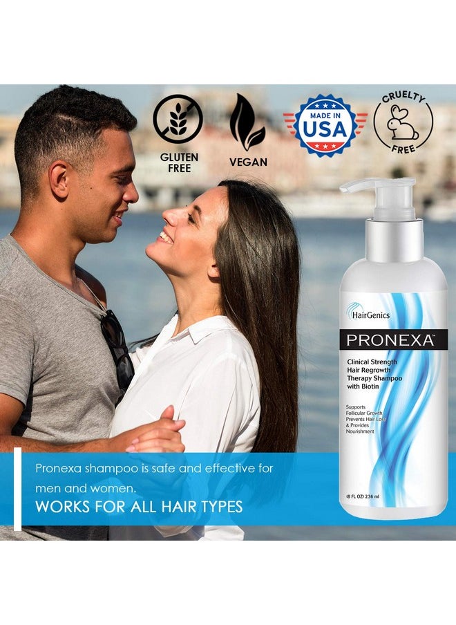 Hairgenics Pronexa Clinical Strength Hair Growth & Regrowth Therapy Hair Loss Shampoo With Biotin, Collagen, and DHT Blockers for Thinning Hair, 8 fl. oz.