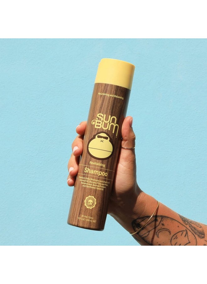 Sun Bum Revitalizing Shampoo | Vegan and Cruelty Free Hydrating, Moisturizing and Shine Enhancing Hair Wash | 10 oz