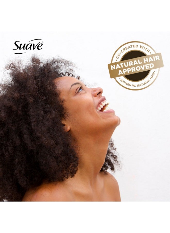 Suave Luscious Curly Hair Shampoo and Conditioner Set for Women With Natural Hair, with Leave-In Conditioner for Curly Hair and Detangling Spray, 4 Count