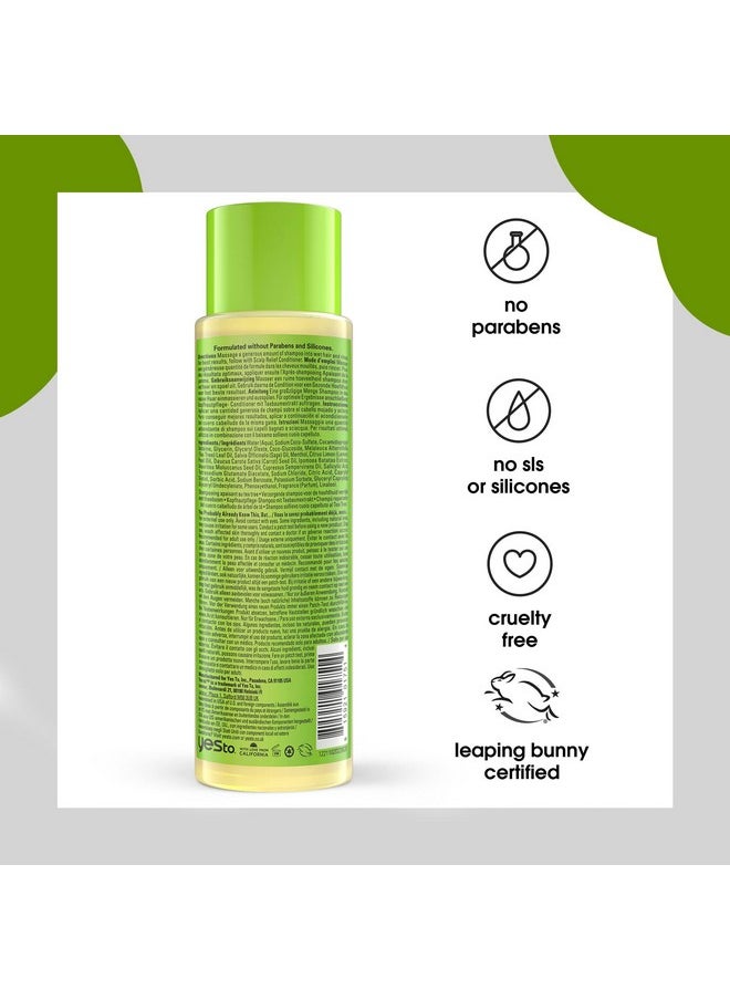 Yes To Tea Tree Shampoo with pH Balancing Formula, Nourishing Sage Oil, for Dry, Itchy Scalp Relief, Natural, Vegan & Cruelty Free, 12 Fl Oz
