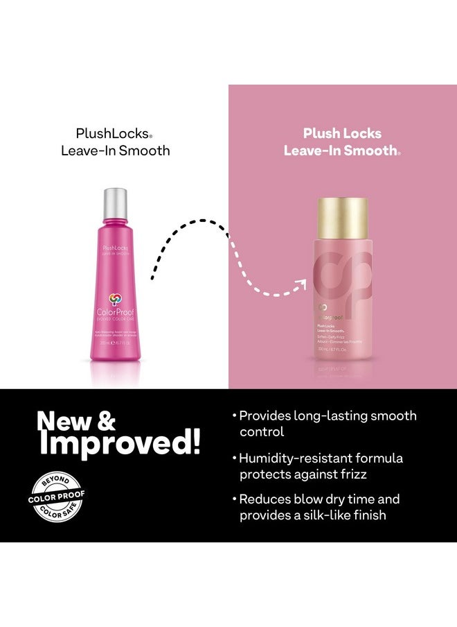 ColorProof Evolved Color Care Plush Locks Leave-in Smooth, Anti- Frizz Smoothing Lotion, Protects & Reduces Blow Dry Time, Controls Frizz & Adds Shine, Sulfate-Free, Vegan, 6.7fl oz