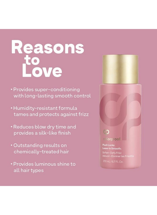 ColorProof Evolved Color Care Plush Locks Leave-in Smooth, Anti- Frizz Smoothing Lotion, Protects & Reduces Blow Dry Time, Controls Frizz & Adds Shine, Sulfate-Free, Vegan, 6.7fl oz