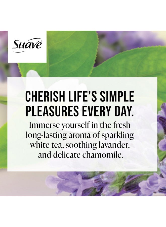 Suave Moisturizing Body Wash Women, White Tea and Lavender with Vitamin E and Aloe Extracts, No Parabens, No Phthalates, 18 Oz (Pack of 6)