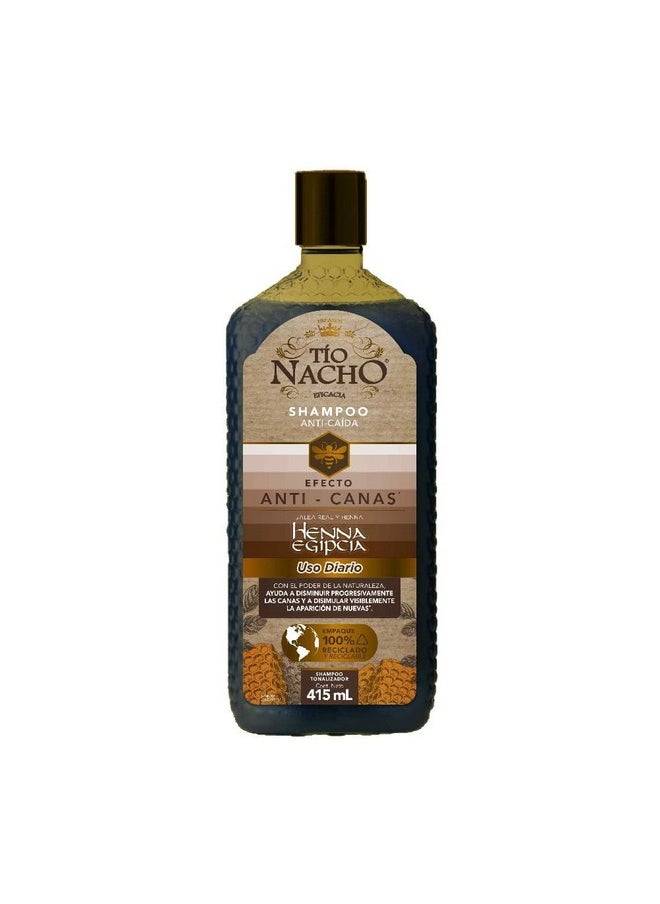Tio Nacho Tío Nacho Efecto Anti-Canas, Shampoo Anti-Caída con Henna Egipcia
