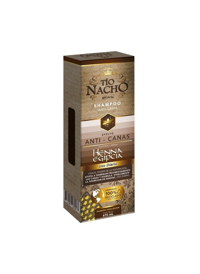 Tio Nacho Tío Nacho Efecto Anti-Canas, Shampoo Anti-Caída con Henna Egipcia
