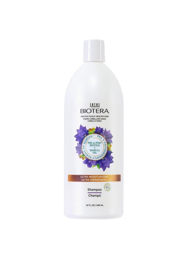 Biotera Ultra Moisturizing Shampoo | Hydrates Dry, Damaged, Coarse Hair | Microbiome Friendly | Vegan & Animal Test Free | Paraben & Sulfate Free | Color-Safe | 32 Fl Oz