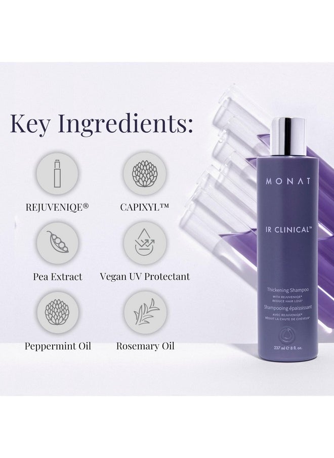 MONAT IR Clinical Thickening Shampoo - Hair Volumizing Shampoo for Dense Thick Hair - Thickening Shampoo Crafted from Powerful Blend of Natural Ingredients - With Rosemary & Mint And Pea Extract