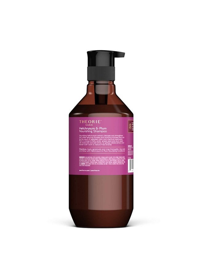 Theorie Helichrysum and Plum Nourishing Shampoo - Enrich and Soothe - Suited for Dry & Over Processed Hair - Protects Color & Keratin Treated Hair, Pump Bottle 800mL - Label Design May Vary