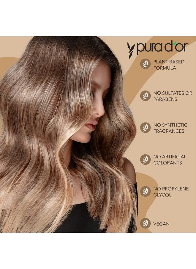 PURA D'OR Professional Grade Biotin Shampoo, Clinically Proven Anti-Thinning Hair Care, 2X Concentrated DHT Blocker Hair Thickening Products For Women & Men, 16oz