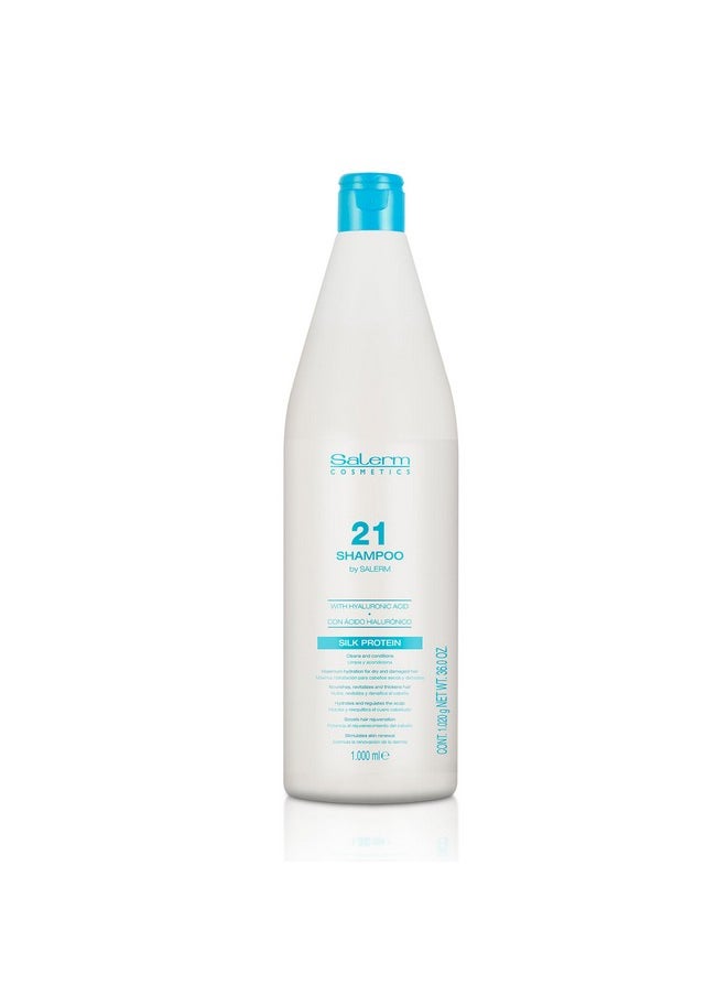 Salerm 21 Repair Shampoo with Hyaluronic Acid, 33.8 Ounce