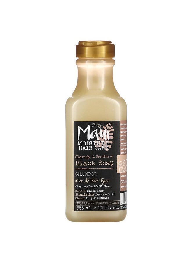Maui Clarify & Soothe + Black Soap Shampoo, Hydrating, 13 fl oz