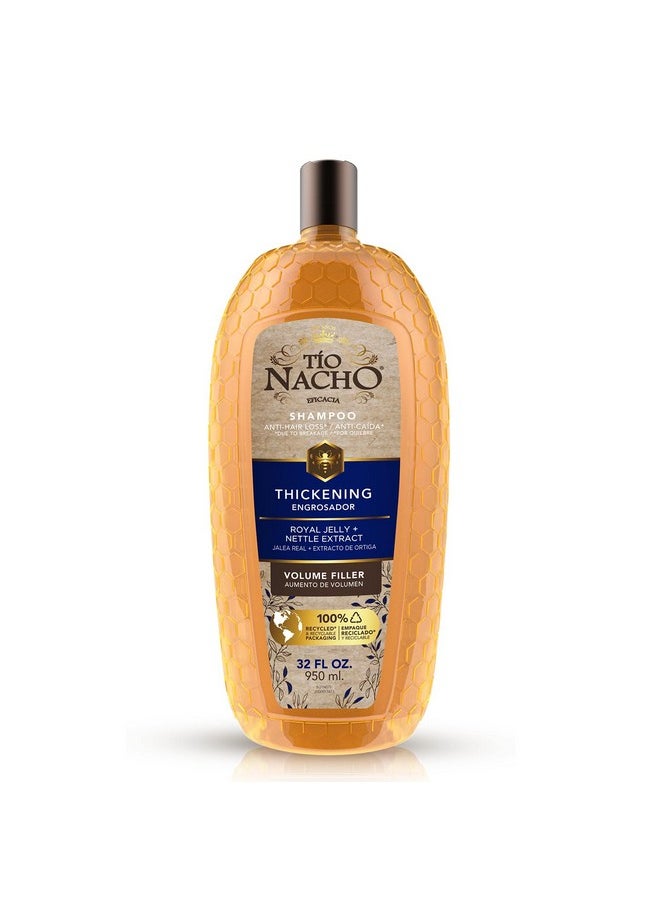 Tio Nacho Thickening Shampoo, Volumizing, Anti Hair Loss & Anti Breakage with Royal Jelly, Nettle & Ginseng, Paraben & Cruelty Free, 32 Fl Oz