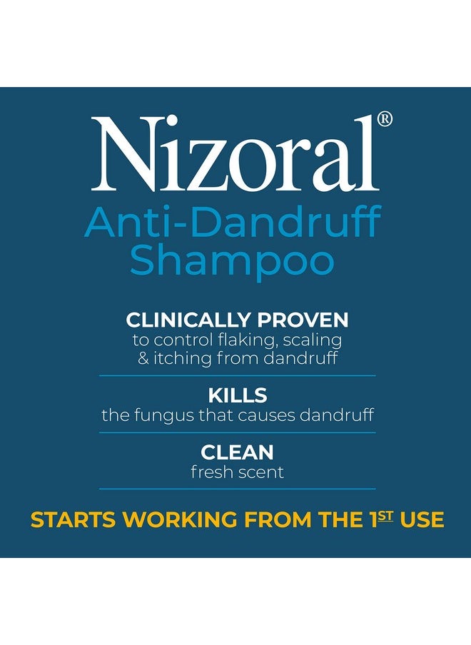 Nizoral Anti-Dandruff Shampoo with 1% Ketoconazole, Fresh Scent, 21 Fl Oz (Pack of 3)