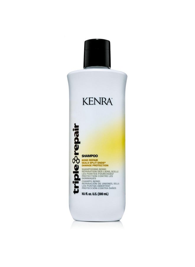Kenra Triple Repair Shampoo | Targets & Repairs Weak or Broken Bonds | Split Ends | Damaged Hair | Bond Builder | Sulfate-Free | 10.1 fl. oz.