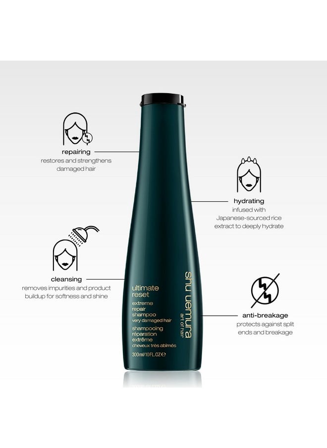 Shu Uemura Ultimate Reset Extreme Repair Shampoo | Strengthens to Reduce Breakage and Split Ends | Deeply Conditions and Nourishes | With Japanese Rice Extract | For Dry and Very Damaged Hair