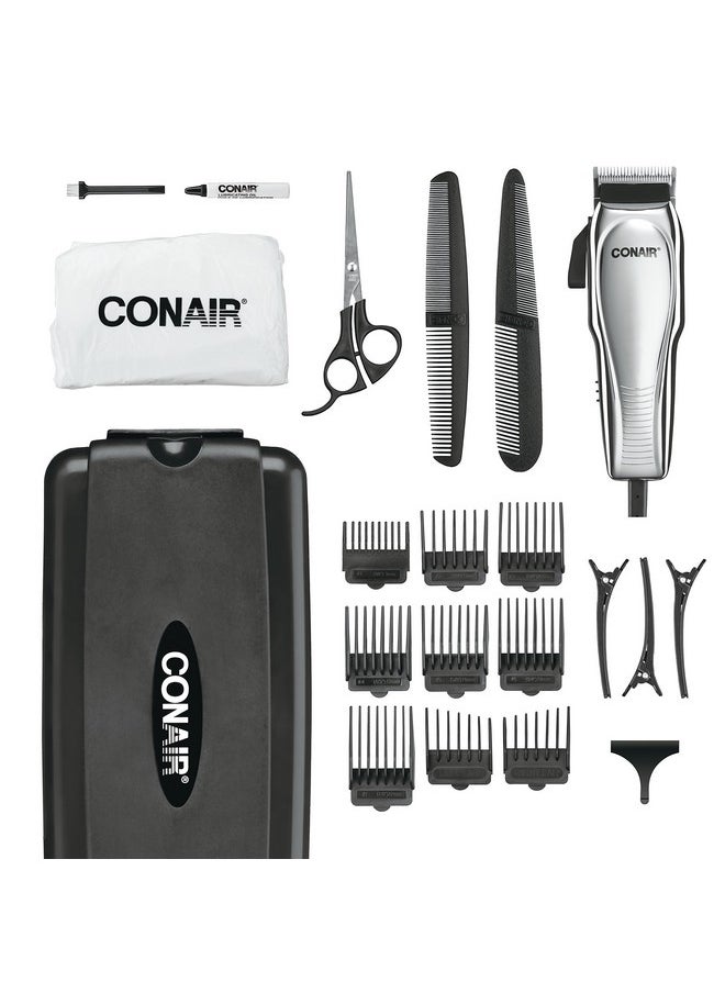 ConairMAN Hair Clippers for Men, 21-Piece Home Hair Cutting Kit
